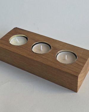 Candle holder Troplam made from oak wood product photo
